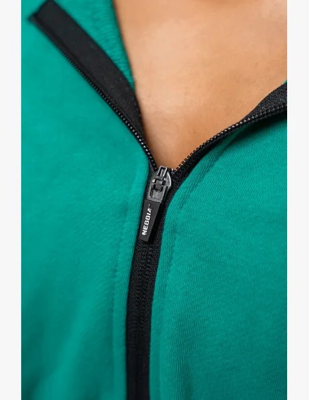 NEBBIA • Felpa con cappuccio ICONIC verde • Nebshop.it
