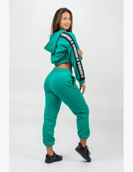 NEBBIA • Felpa con cappuccio ICONIC verde • Nebshop.it