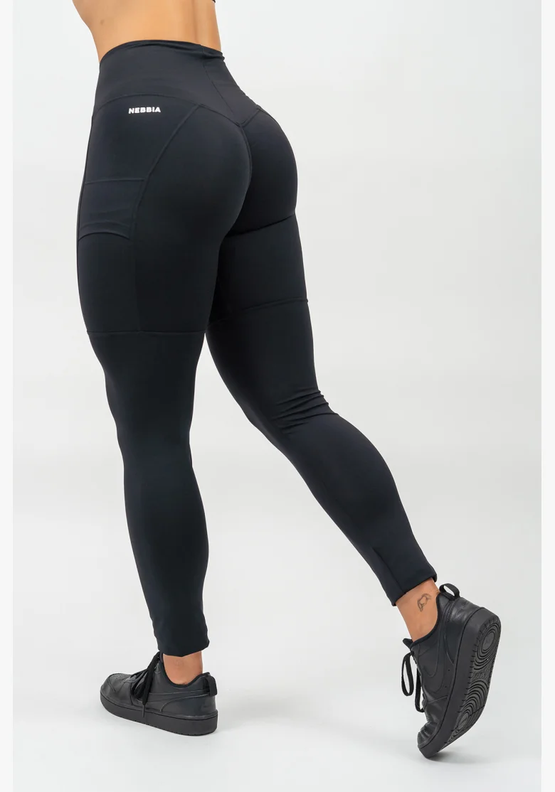 NEBBIA • Leggings a vita alta LEG DAY GOALS nera • Nebshop.it