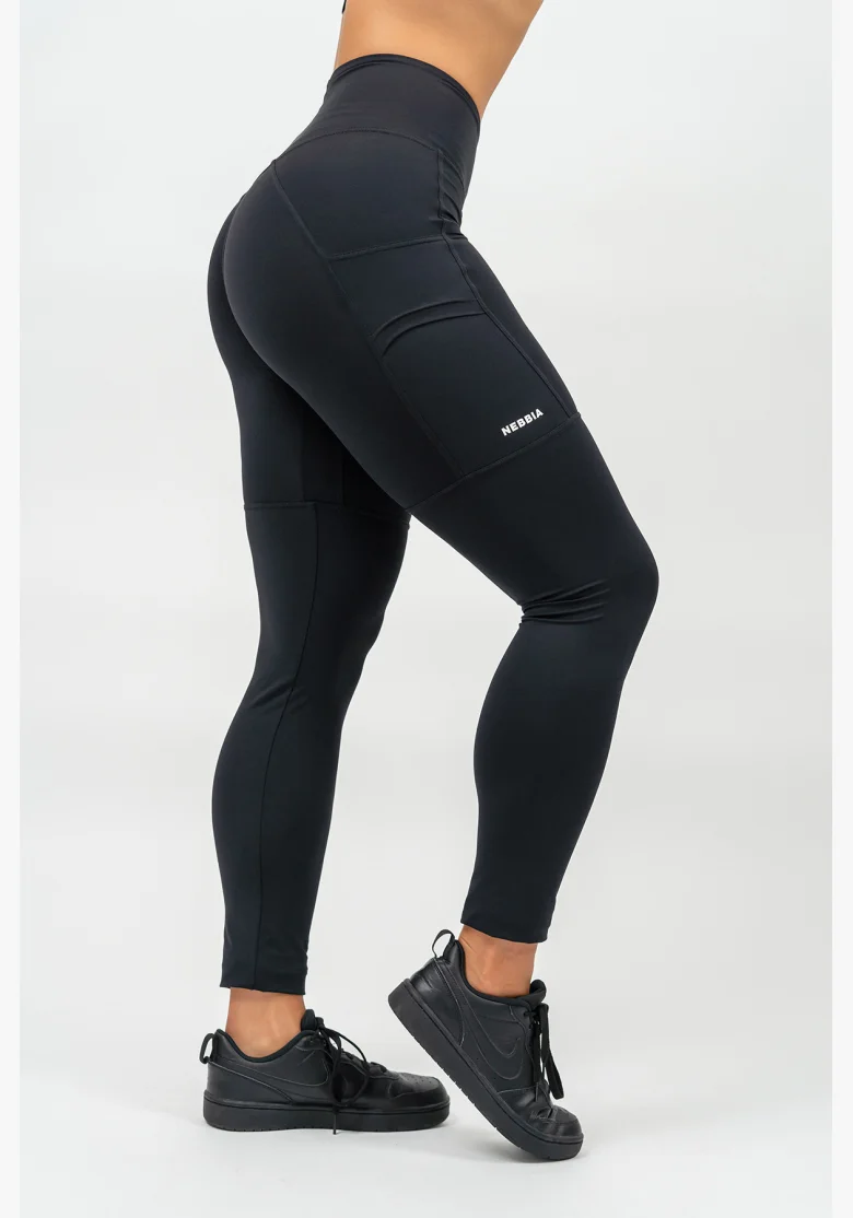 NEBBIA • Leggings a vita alta LEG DAY GOALS nera • Nebshop.it
