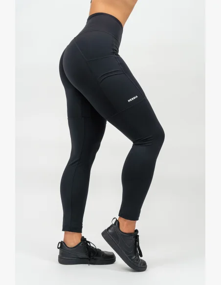 NEBBIA • Leggings a vita alta LEG DAY GOALS nera • Nebshop.it