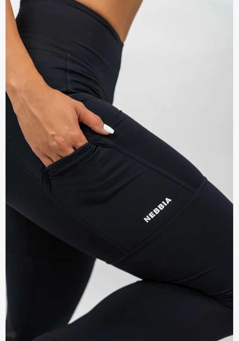NEBBIA • Leggings a vita alta LEG DAY GOALS nera • Nebshop.it