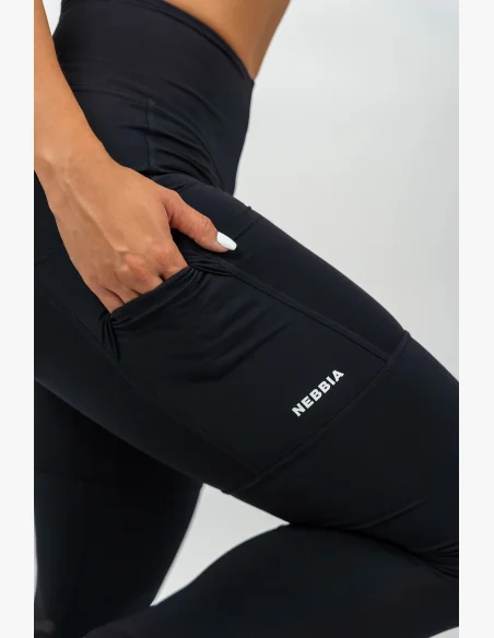 NEBBIA • Leggings a vita alta LEG DAY GOALS nera • Nebshop.it