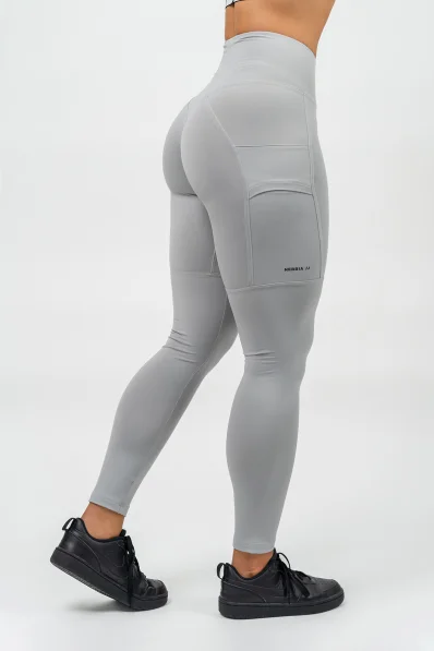 NEBBIA • Leggings a vita alta LEG DAY GOALS grigio • Nebshop.it 2