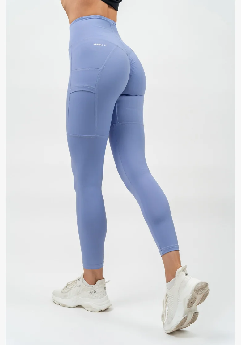 NEBBIA • Leggings a vita alta LEG DAY GOALS viola • Nebshop.it