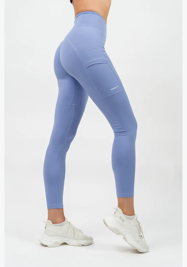 NEBBIA • Leggings a vita alta LEG DAY GOALS viola • Nebshop.it