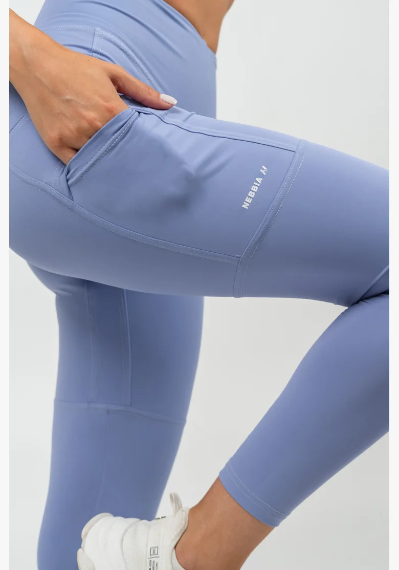 NEBBIA • Leggings a vita alta LEG DAY GOALS viola • Nebshop.it