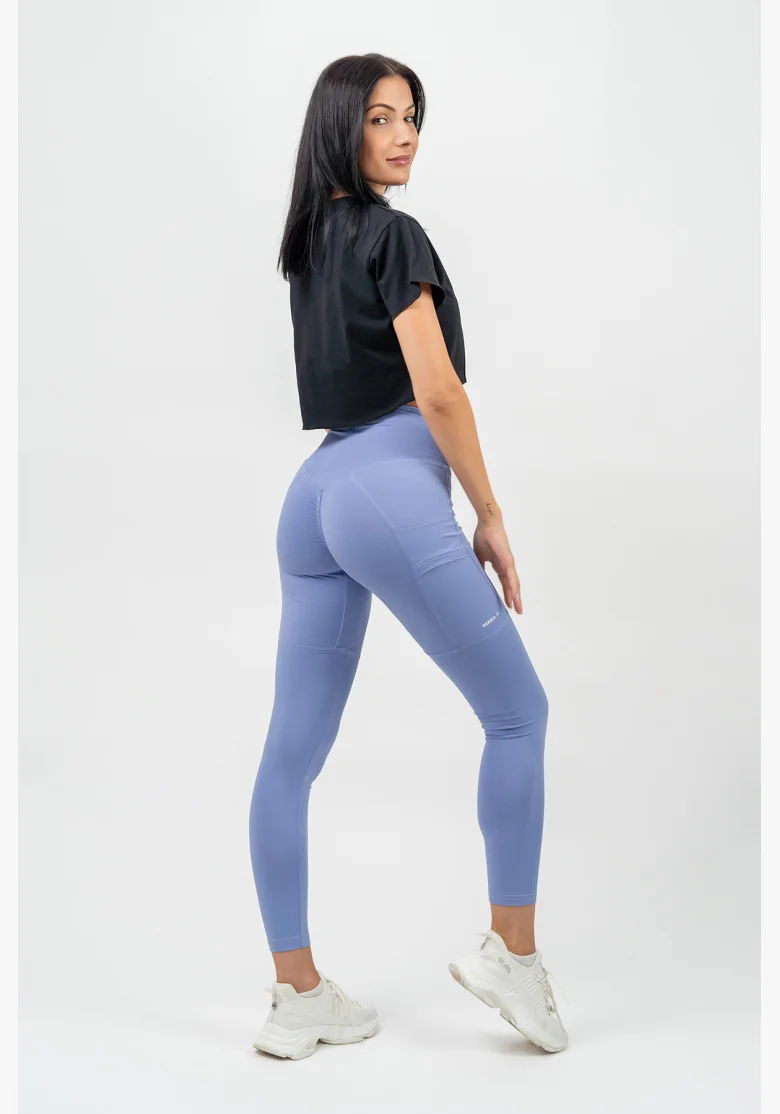 NEBBIA • Leggings a vita alta LEG DAY GOALS viola • Nebshop.it