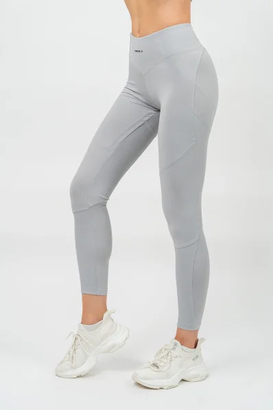 NEBBIA • Leggings modellanti con vita alta GLUTE PUMP grigio • Nebshop.cz