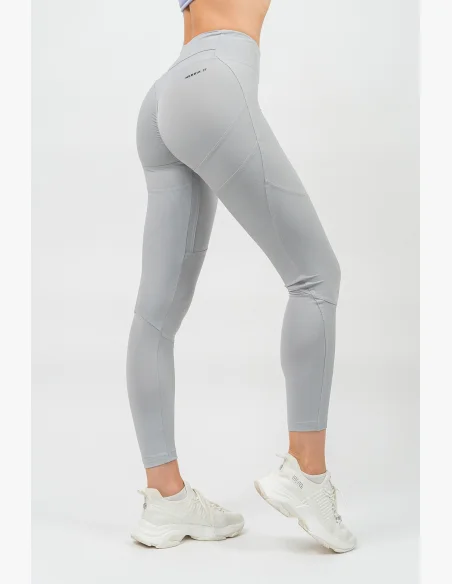 NEBBIA • Leggings modellanti con vita alta GLUTE PUMP grigio • Nebshop.cz