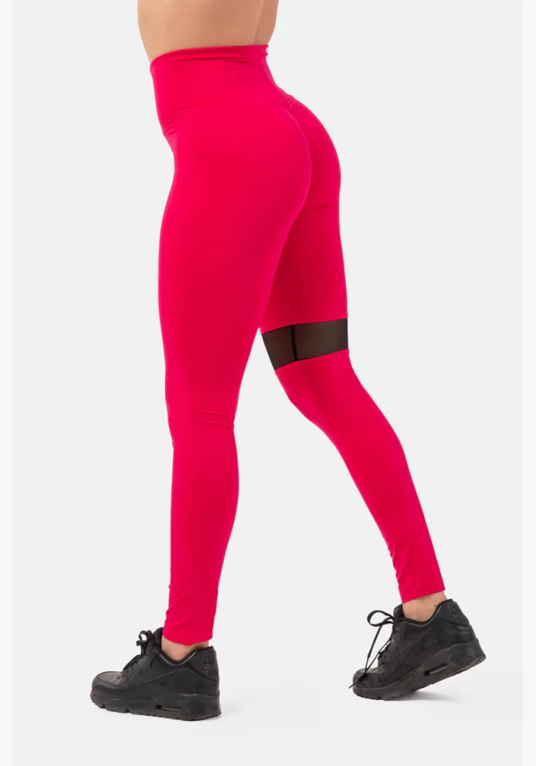 NEBBIA Leggings Sportivi con vita alta e tasca laterale rosa