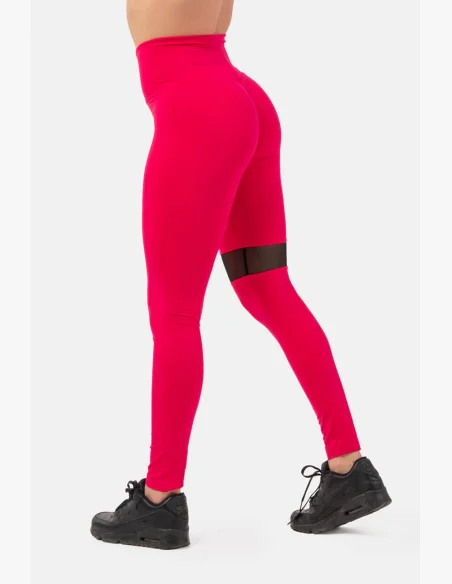 NEBBIA Leggings Sportivi con vita alta e tasca laterale rosa