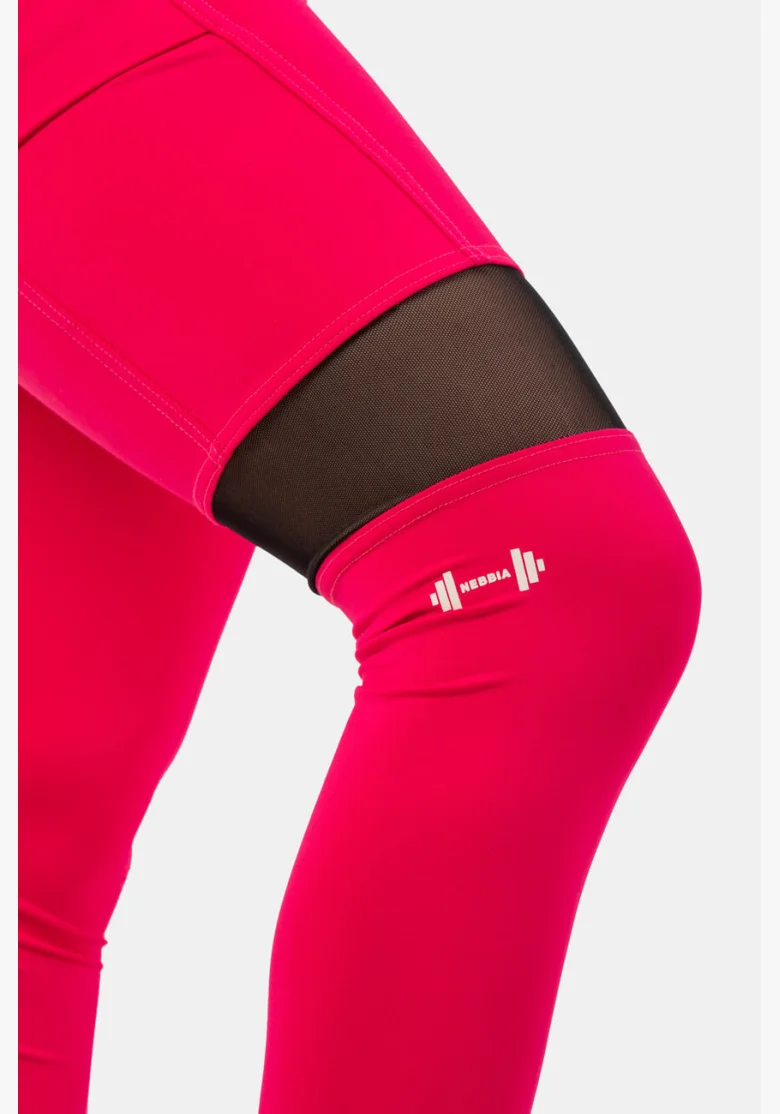 NEBBIA Leggings Sportivi con vita alta e tasca laterale rosa
