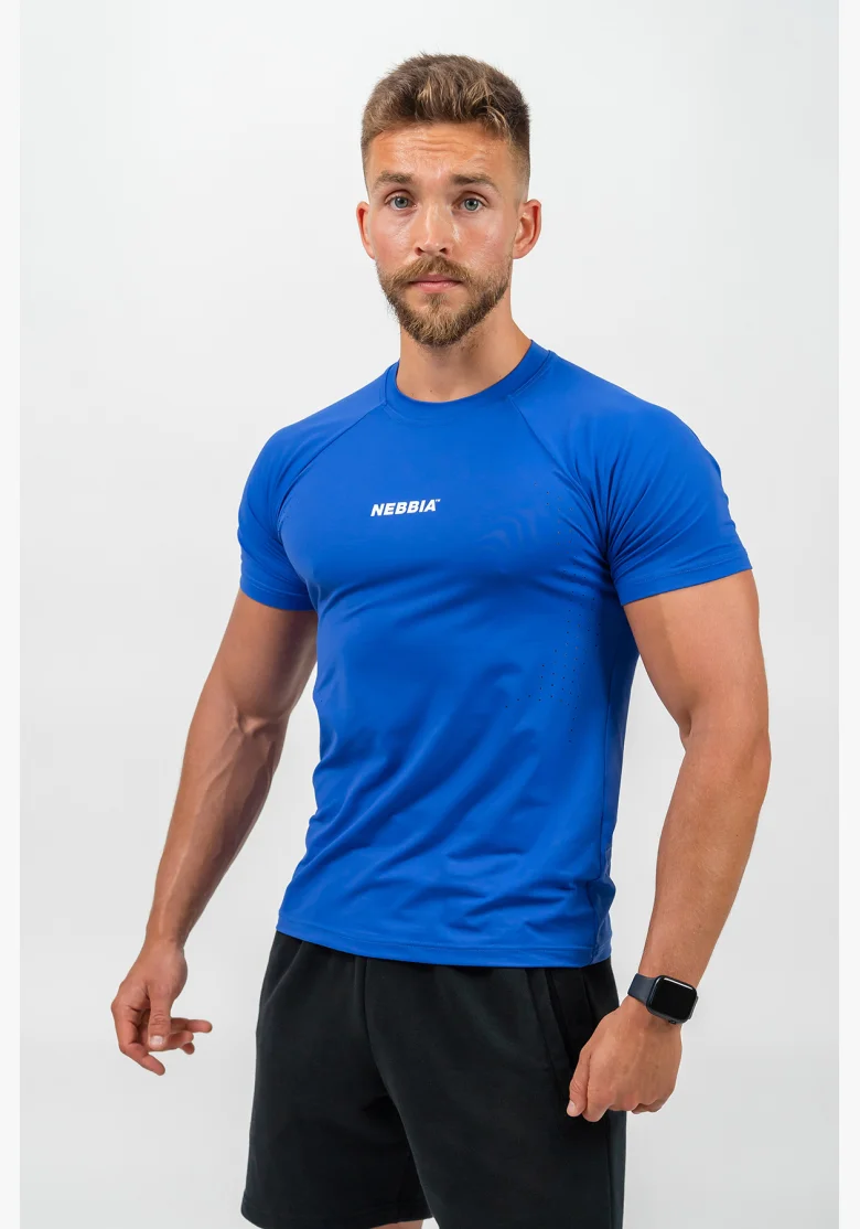 NEBBIA • Maglietta Sportiva Compressa ENDURANCE blu • Nebshop.it