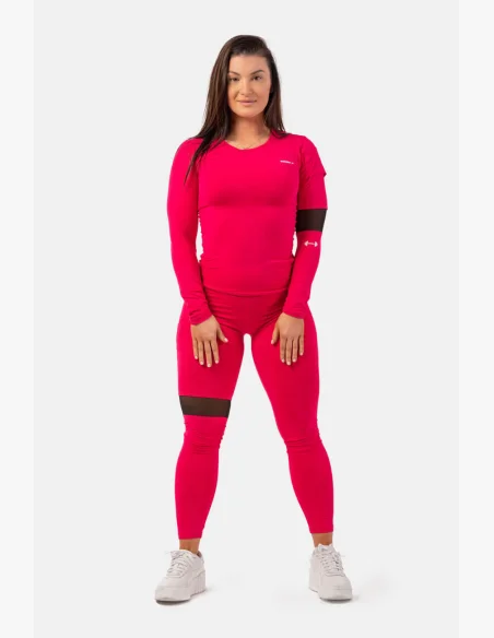 NEBBIA Leggings Sportivi con vita alta e tasca laterale rosa