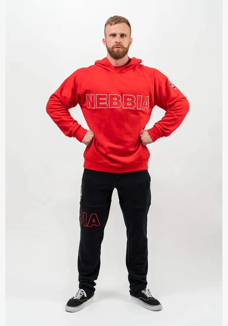 NEBBIA • Felpa con cappuccio LEGACY rossa • Nebshop.cz