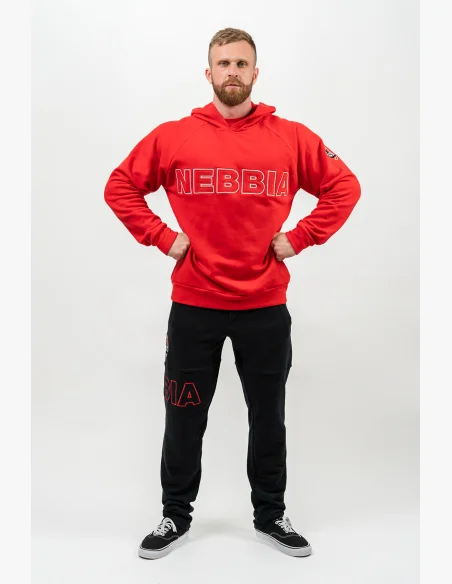 NEBBIA • Felpa con cappuccio LEGACY rossa • Nebshop.cz