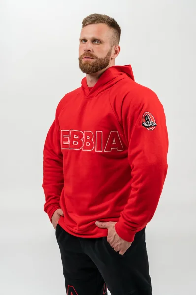 NEBBIA • Felpa con cappuccio LEGACY rossa • Nebshop.cz