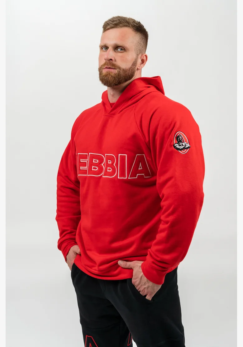NEBBIA • Felpa con cappuccio LEGACY rossa • Nebshop.cz