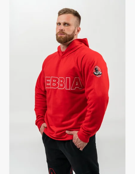 NEBBIA • Felpa con cappuccio LEGACY rossa • Nebshop.cz