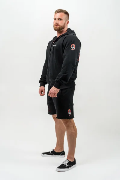NEBBIA • Felpa con zip BEYOND ORDINARY nera • Nebshop.it 2
