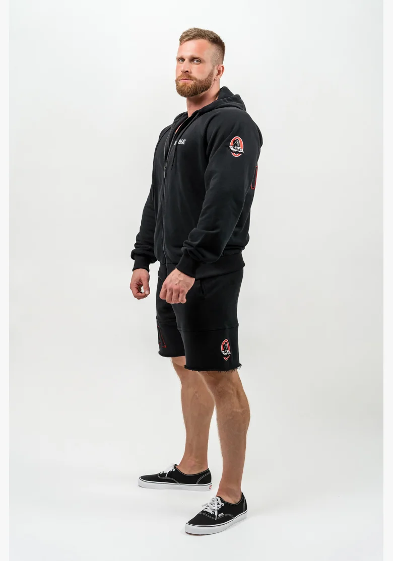 NEBBIA • Felpa con zip BEYOND ORDINARY nera • Nebshop.it