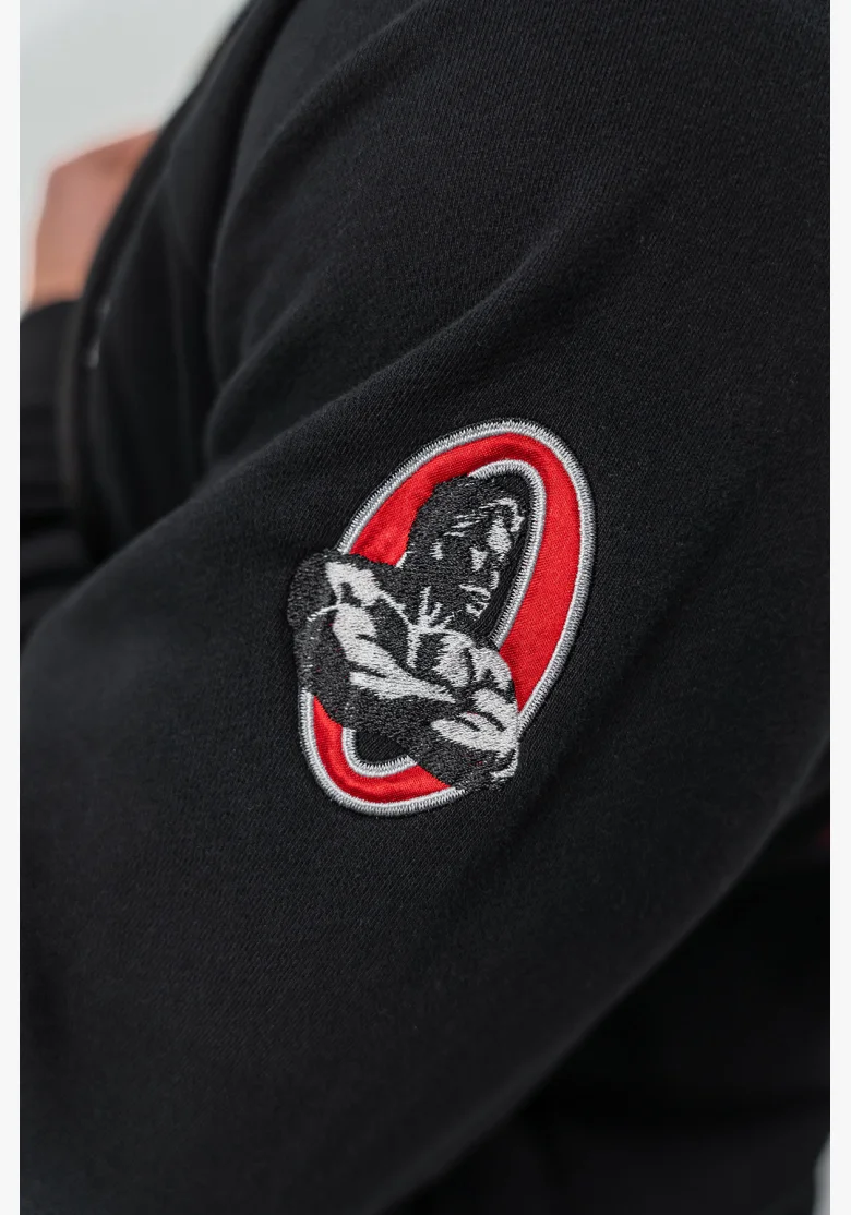 NEBBIA • Felpa con zip BEYOND ORDINARY nera • Nebshop.it