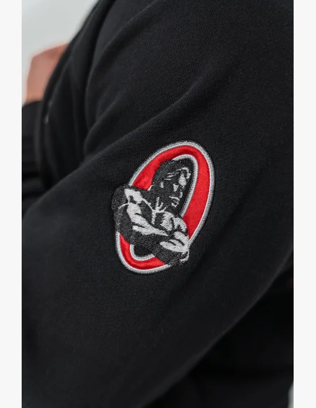 NEBBIA • Felpa con zip BEYOND ORDINARY nera • Nebshop.it