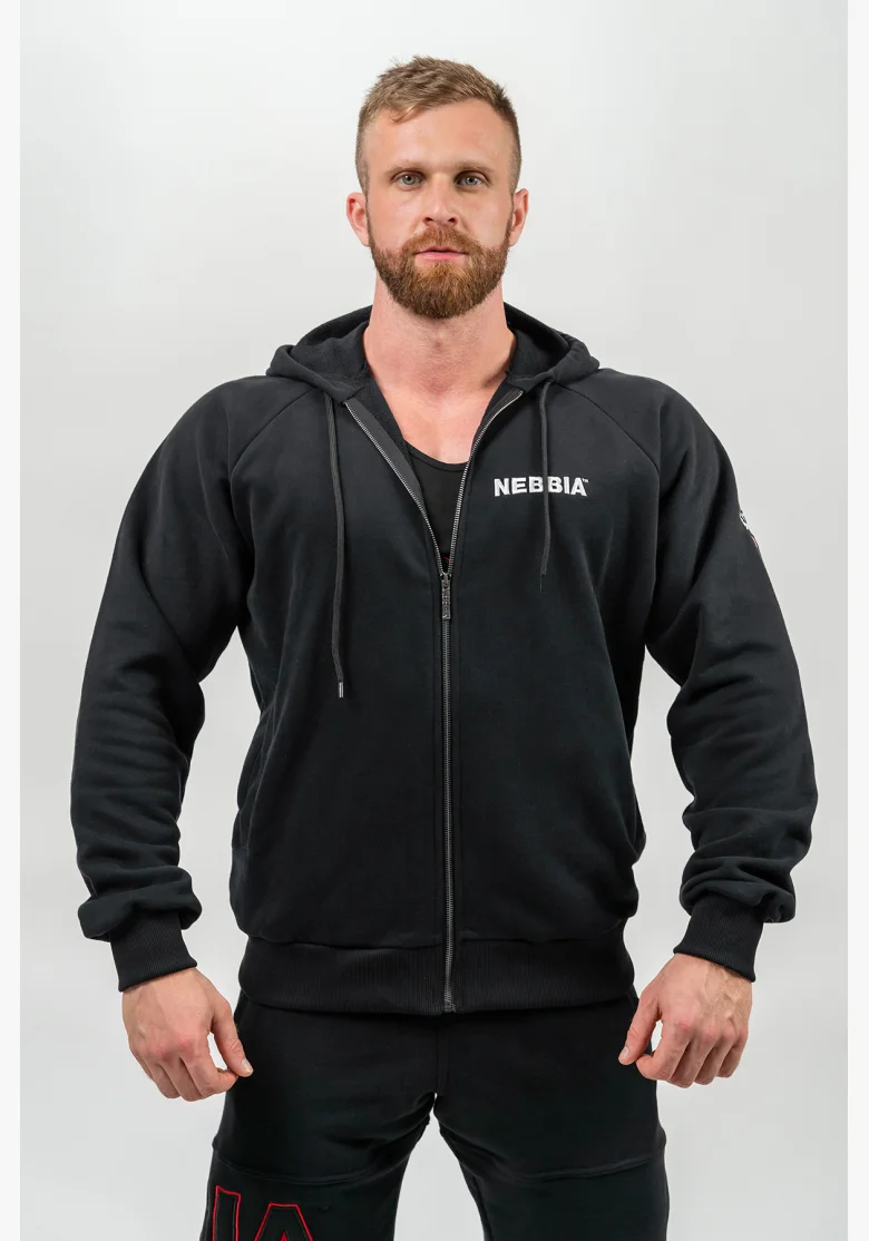 NEBBIA • Felpa con zip BEYOND ORDINARY nera • Nebshop.it
