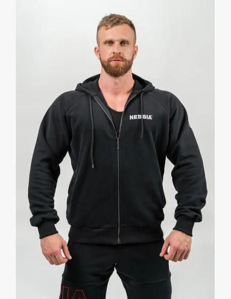 NEBBIA • Felpa con zip BEYOND ORDINARY nera • Nebshop.it