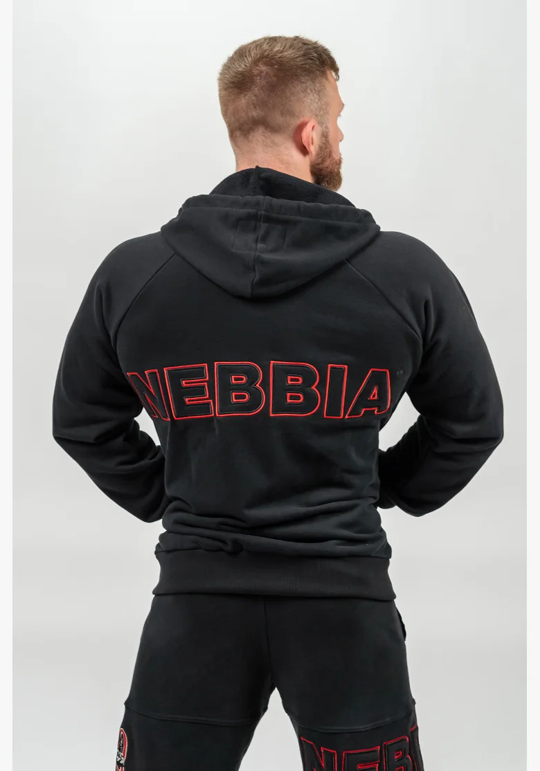 NEBBIA • Felpa con zip BEYOND ORDINARY nera • Nebshop.it