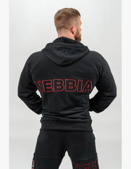 NEBBIA • Felpa con zip BEYOND ORDINARY nera • Nebshop.it