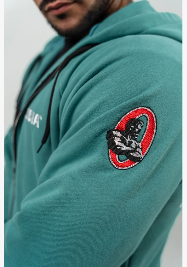 NEBBIA • Felpa con zip BEYOND ORDINARY verde • Nebshop.cz