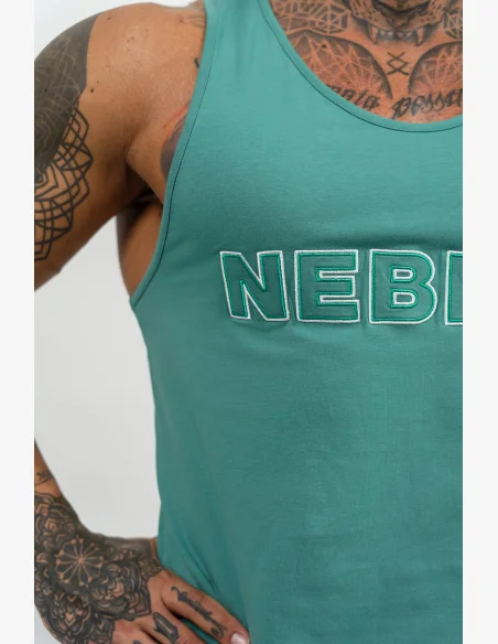 NEBBIA • Canotta Fitness STRENGTH verde • Nebshop.it