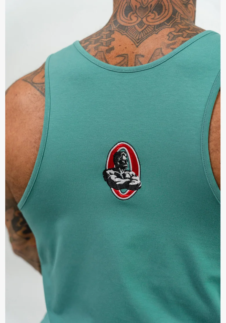 NEBBIA • Canotta Fitness STRENGTH verde • Nebshop.it