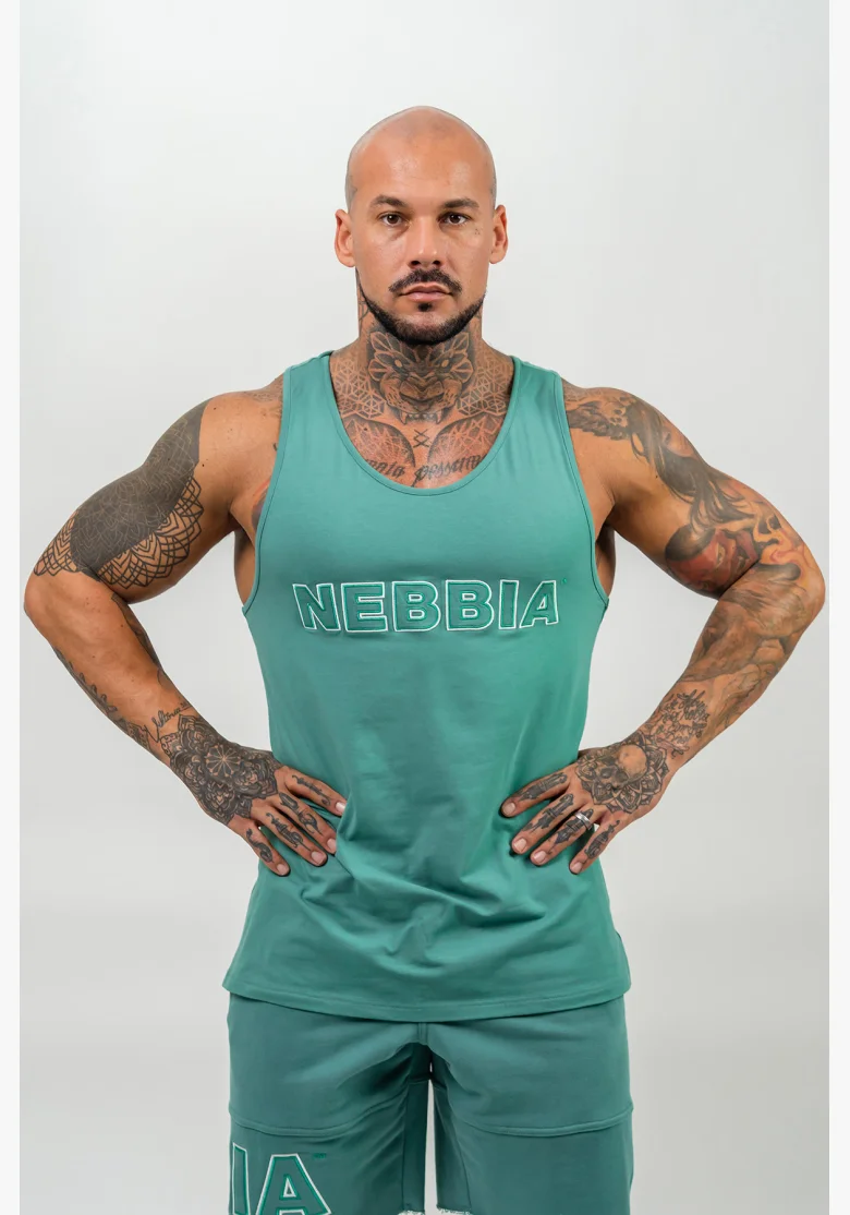 NEBBIA • Canotta Fitness STRENGTH verde • Nebshop.it