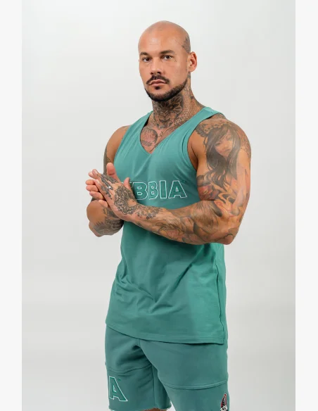 NEBBIA • Canotta Fitness STRENGTH verde • Nebshop.it