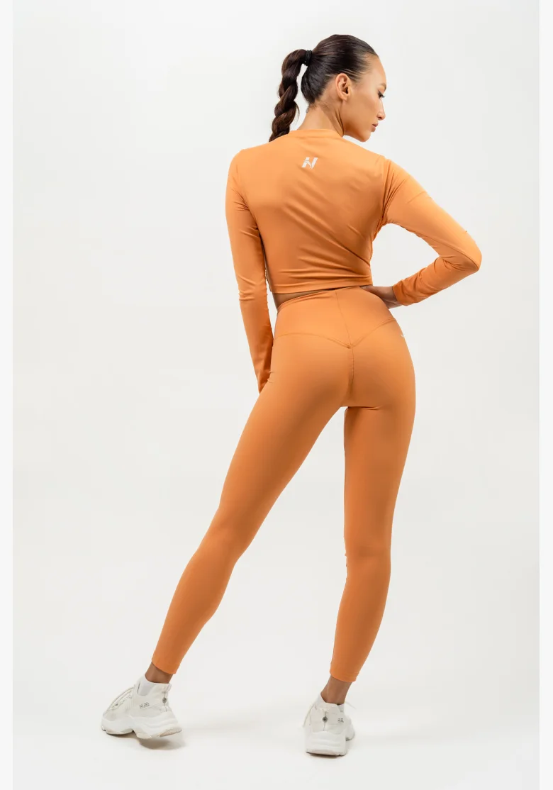 NEBBIA • Leggings a vita alta ELEVATED arancioni • NebShop.cz