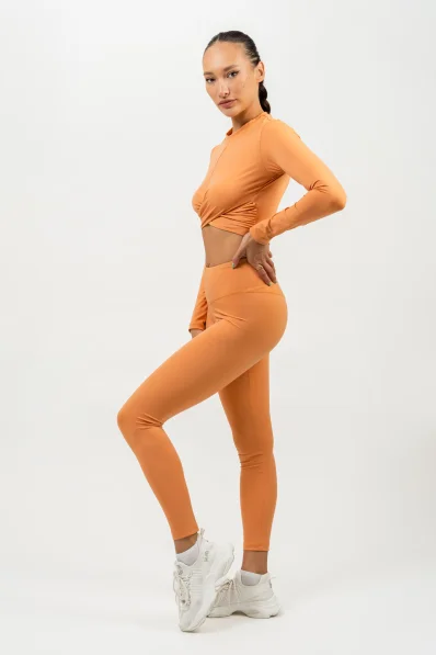 NEBBIA • Leggings a vita alta ELEVATED arancioni • NebShop.cz