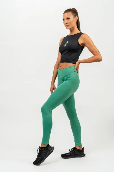 NEBBIA • Leggings a vita alta ELEVATED verde • NebShop.it