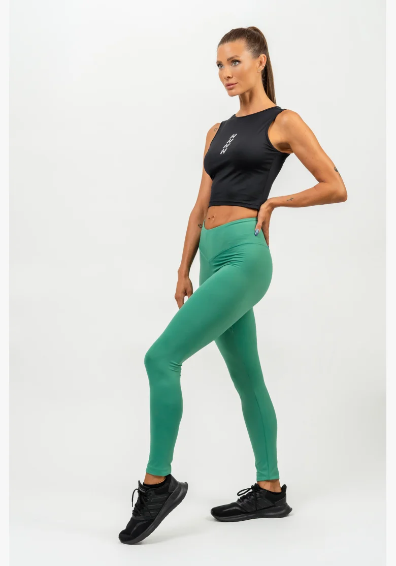 NEBBIA • Leggings a vita alta ELEVATED verde • NebShop.it