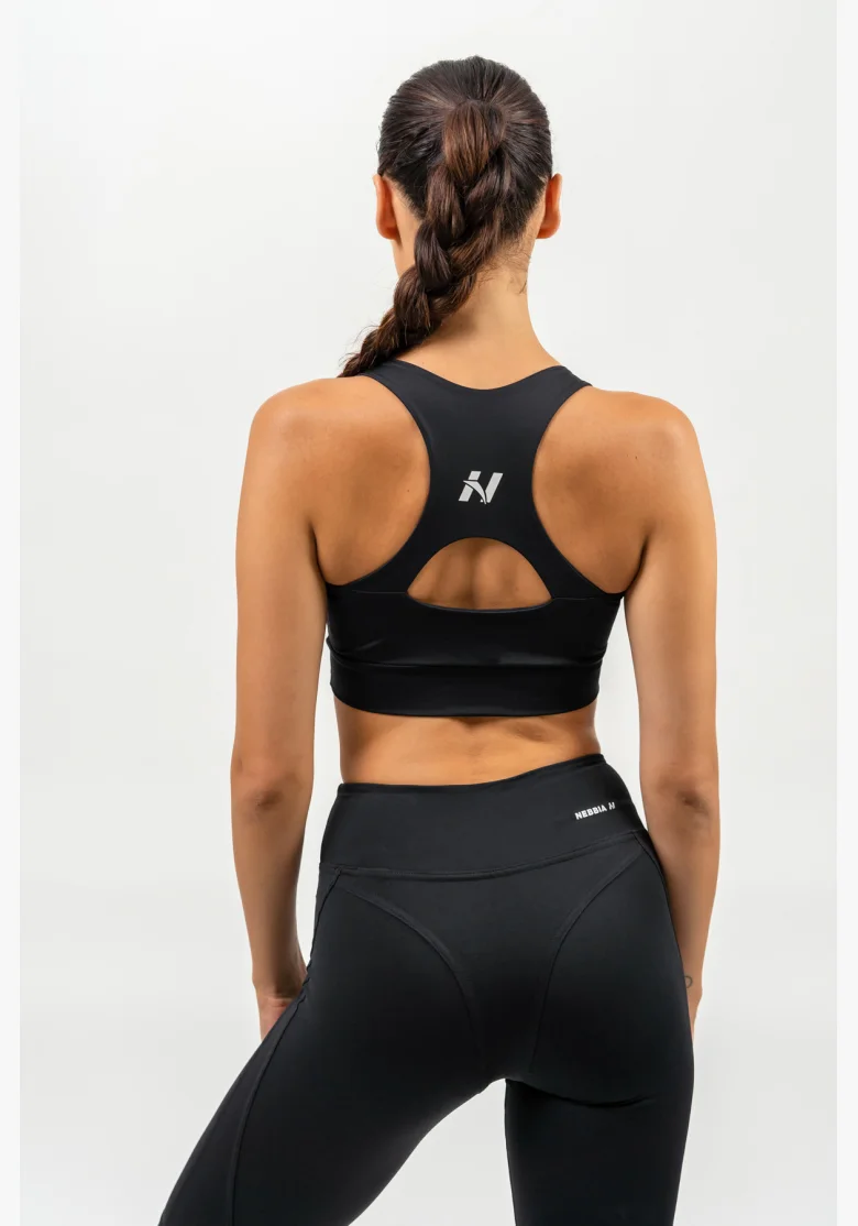 NEBBIA • Reggiseno sportivo racer back AGILE nero • NebShop.it