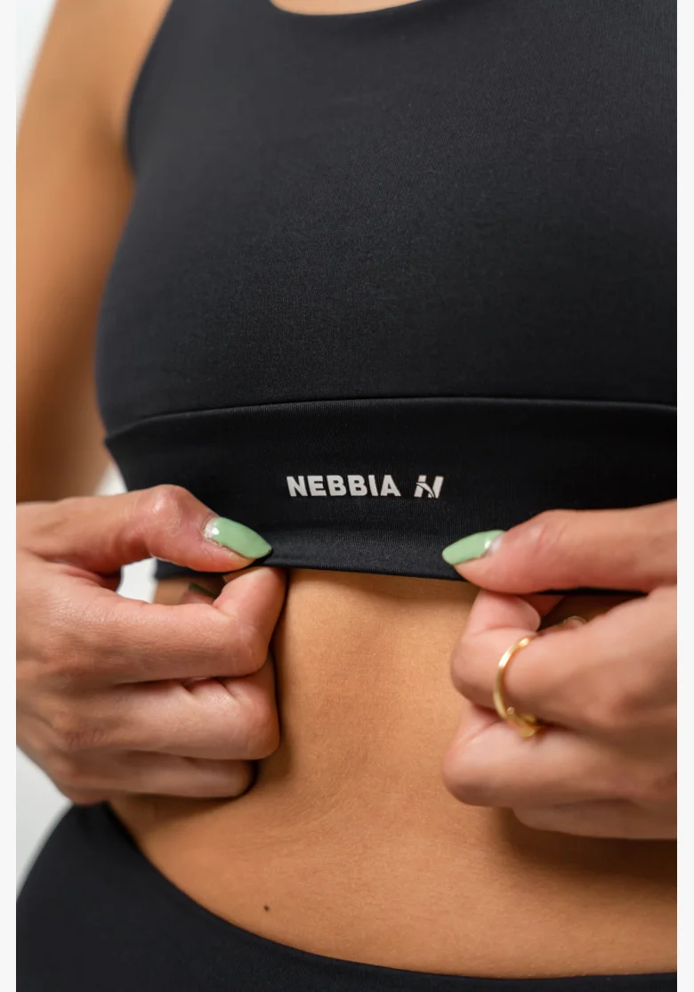 NEBBIA • Reggiseno sportivo racer back AGILE nero • NebShop.it