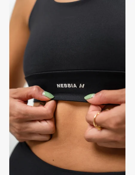 NEBBIA • Reggiseno sportivo racer back AGILE nero • NebShop.it