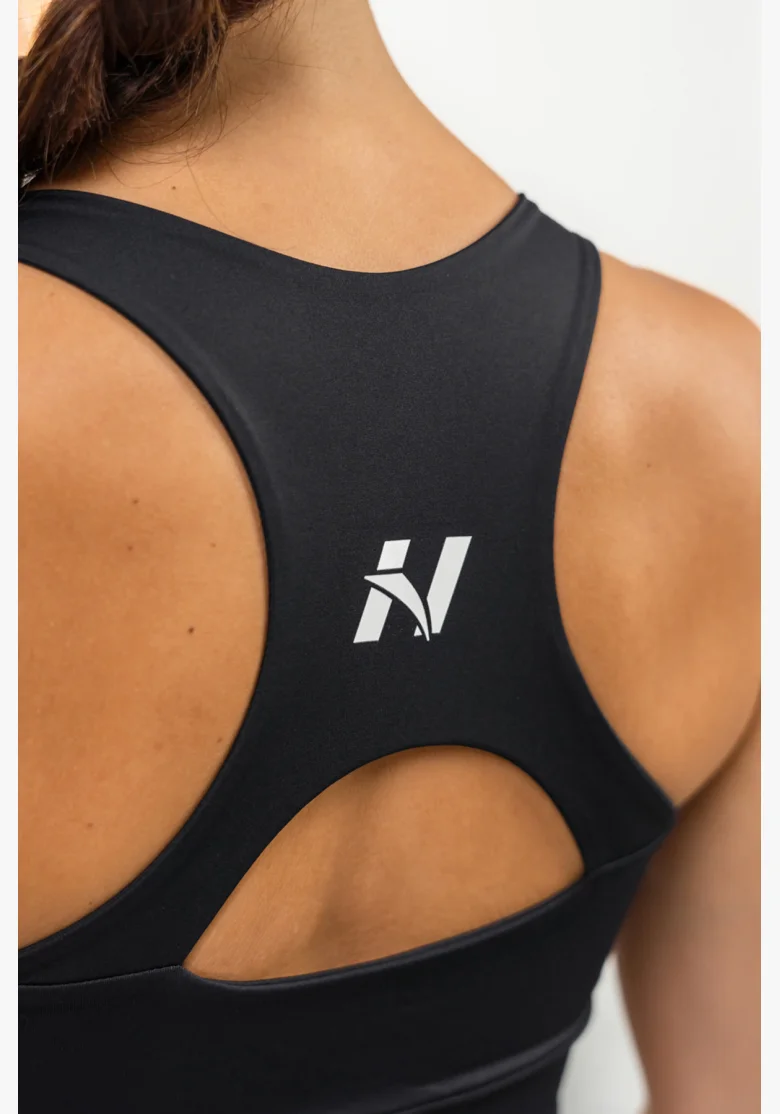 NEBBIA • Reggiseno sportivo racer back AGILE nero • NebShop.it