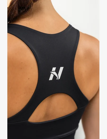 NEBBIA • Reggiseno sportivo racer back AGILE nero • NebShop.it