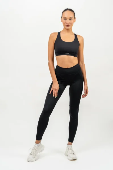 NEBBIA • Reggiseno sportivo racer back AGILE nero • NebShop.it