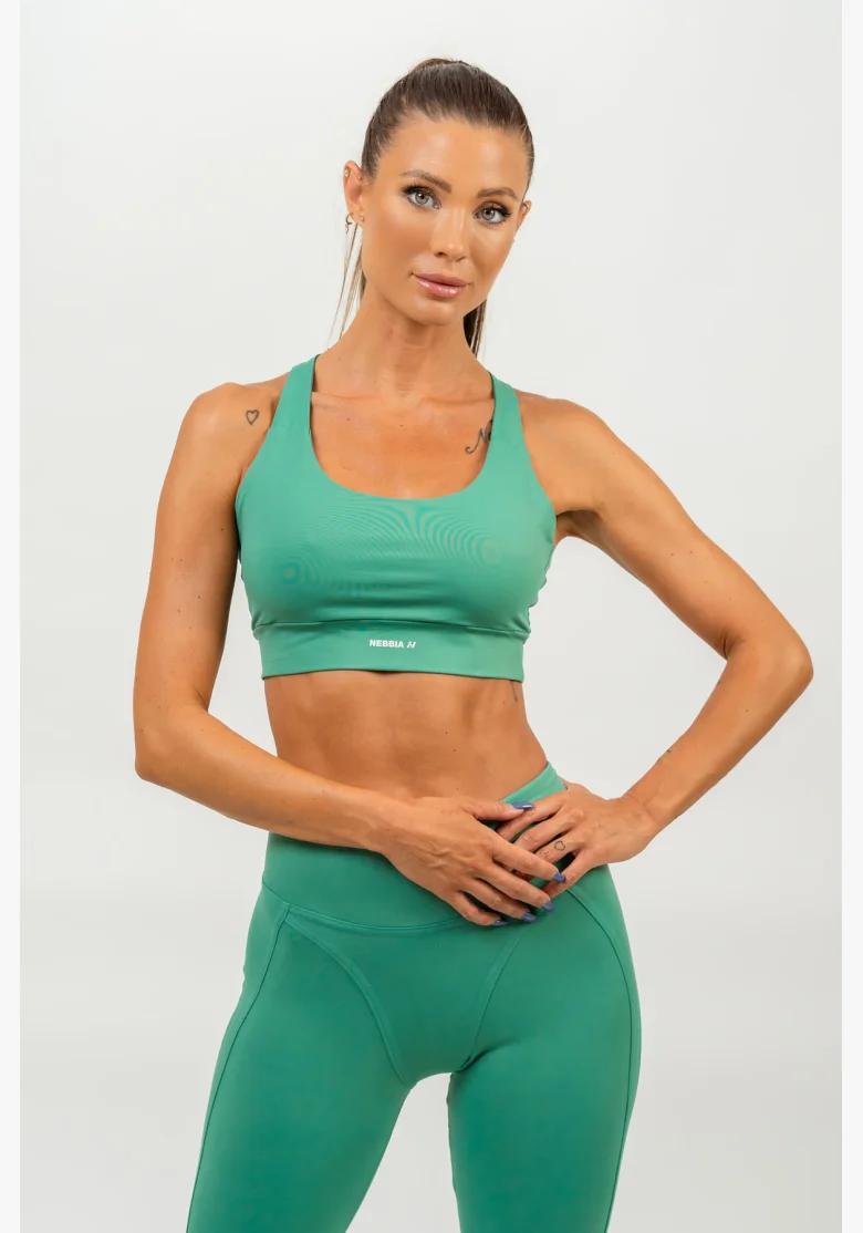 NEBBIA • Reggiseno sportivo racer back AGILE verde • NebShop.cz