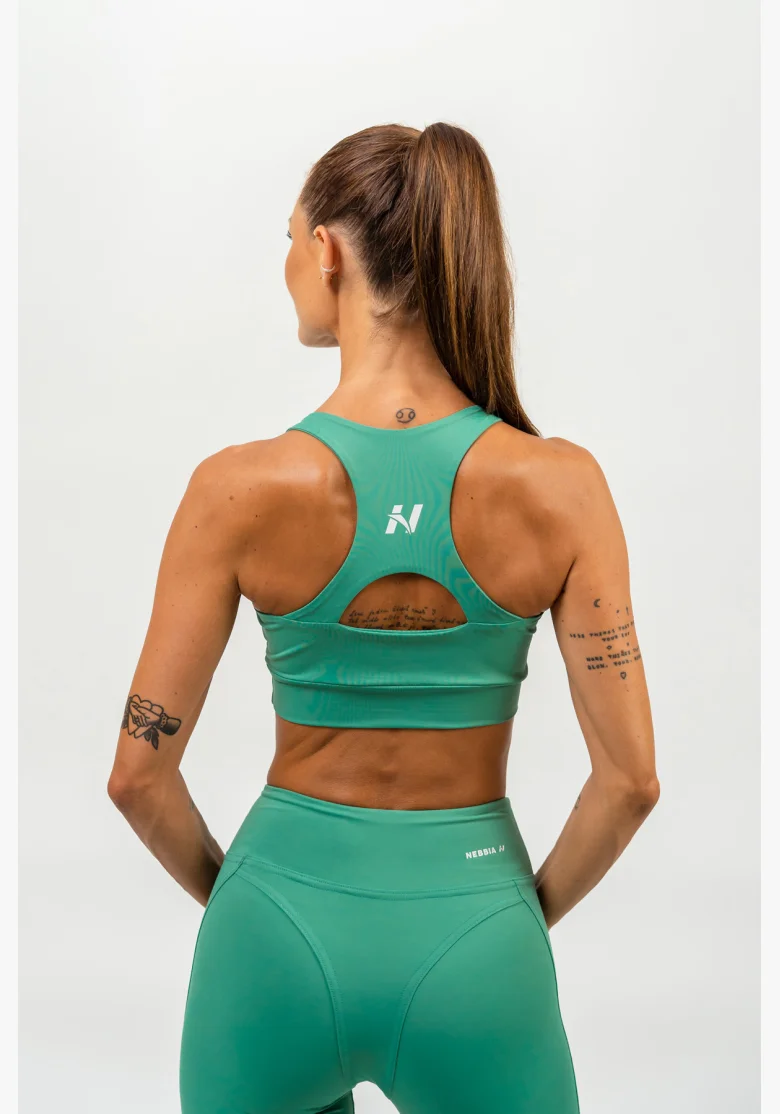 NEBBIA • Reggiseno sportivo racer back AGILE verde • NebShop.cz