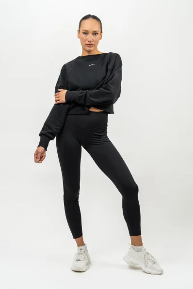 NEBBIA • Felpa corta GYM SPIRIT nera • NebShop.it